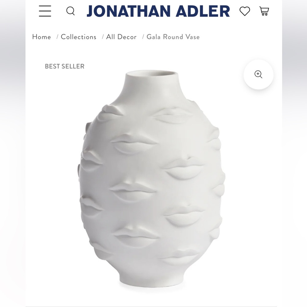 Jonathan Adler Gala Lip Vase